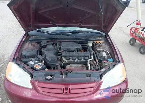 2002 Honda Civic Ex из США, поврежденный, VIN 2HGES26772H557066